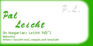 pal leicht business card